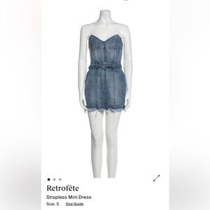 Retrofete Denim Mini Dress with Belt